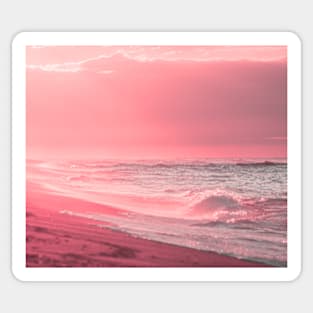 Pink Rolling Waves Photo Sticker
